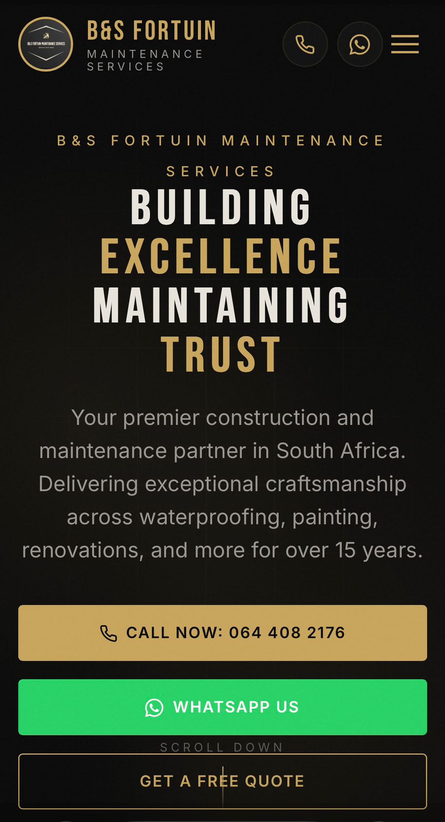 B&S Fortuin website preview