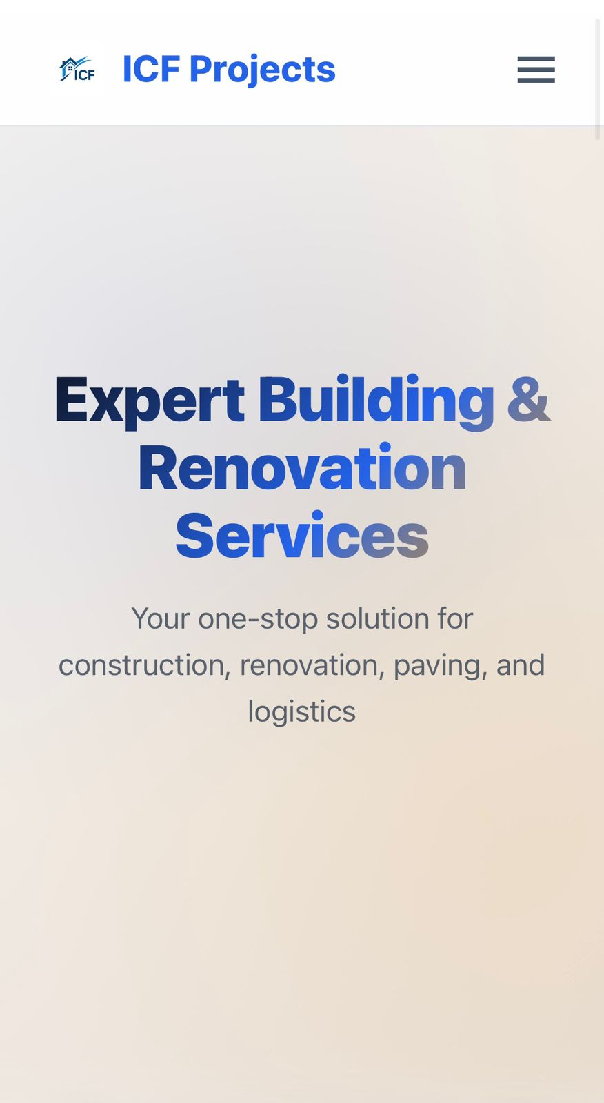 ICF Projects website preview
