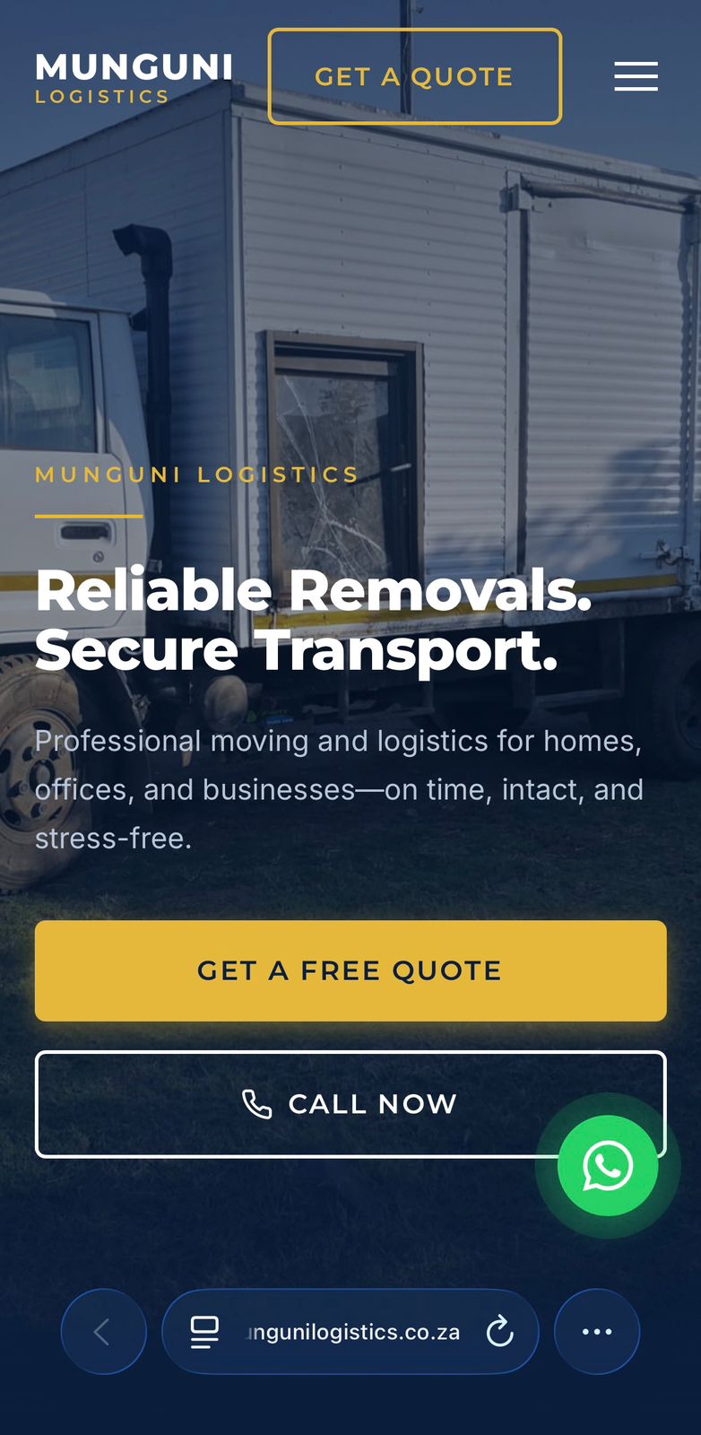 Munguni Logistics website preview